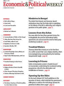 Economic & Political Weekly - 21.04.2018 Economic & Political Weekly - 21.04.2018