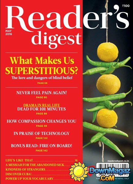 Reader's Digest IN - May 2016 Reader's Digest IN - May 2016