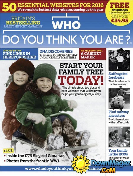 Who Do You Think You Are? UK - January 2016 Who Do You Think You Are? UK - January 2016