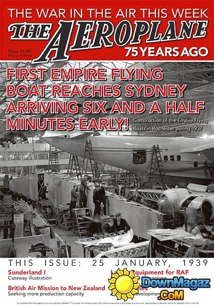 First Empire Flying Boat Reaches Sydney Arriving Six and a Half Minutes Early! (The Aeroplane 75 Years Ago) First Empire Flying Boat Reaches Sydney Arriving Six and a Half Minutes Early! (The Aeroplane 75 Years Ago)