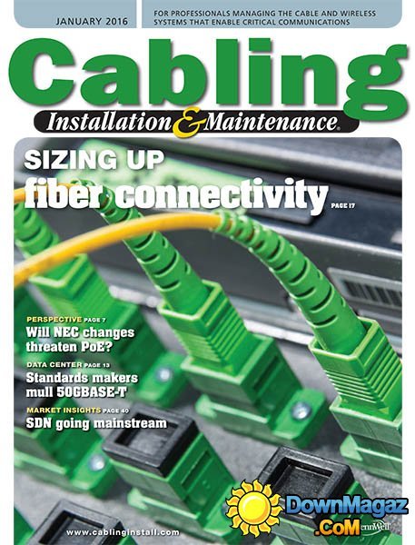 Cabling Installation & Maintenance - January 2016