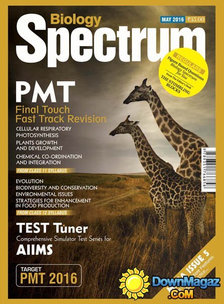 Spectrum Biology - May 2016 Spectrum Biology - May 2016