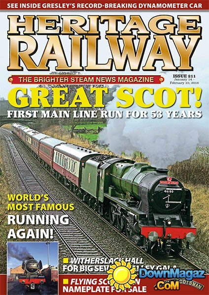 Heritage Railway UK - 14 January 2016 Heritage Railway UK - 14 January 2016