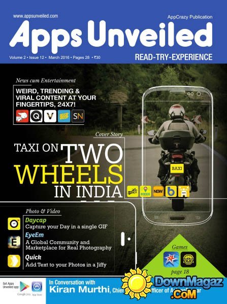 Apps Unveiled - March 2016 Apps Unveiled - March 2016