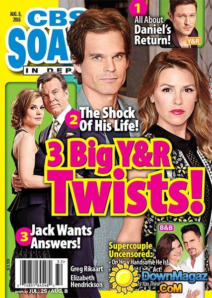 CBS Soaps In Depth - 8 August 2016 CBS Soaps In Depth - 8 August 2016