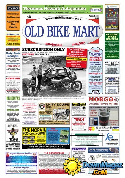 Old Bike Mart UK - August 2015 Old Bike Mart UK - August 2015