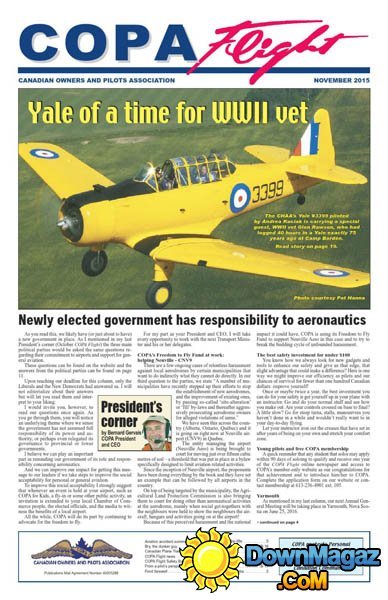 COPA Flight CA - November 2015 COPA Flight CA - November 2015