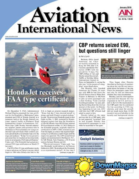 Aviation International News - January 2016 Aviation International News - January 2016