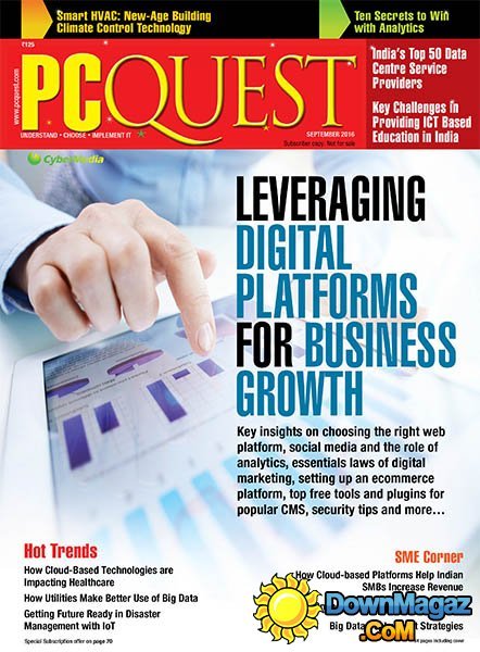 PCQuest - September 2016 PCQuest - September 2016