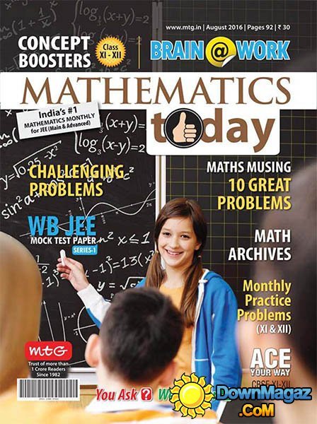 Mathematics Today - August 2016 Mathematics Today - August 2016