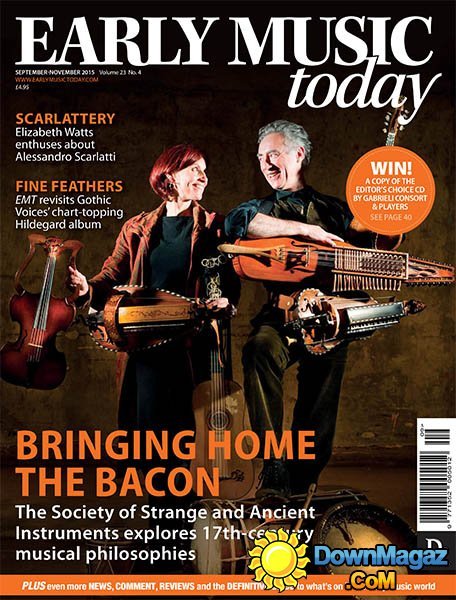Early Music Today UK - September/November 2015 Early Music Today UK - September/November 2015