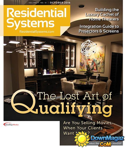 Residential Systems - October 2016 Residential Systems - October 2016
