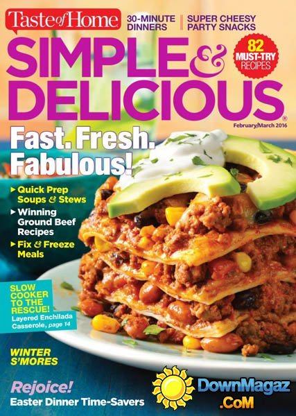 Simple and Delicious - February - March 2016 Simple and Delicious - February - March 2016