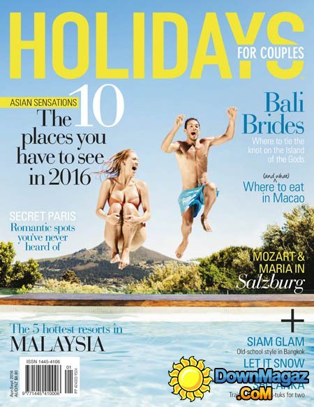 Holidays for Couples - April - September 2016 Holidays for Couples - April - September 2016