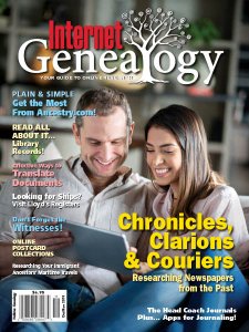 Internet Genealogy - 10/11 2019 Internet Genealogy - 10/11 2019