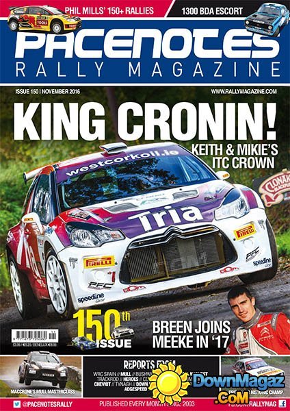 Pacenotes Rally - Issue 150 - November 2016 Pacenotes Rally - Issue 150 - November 2016