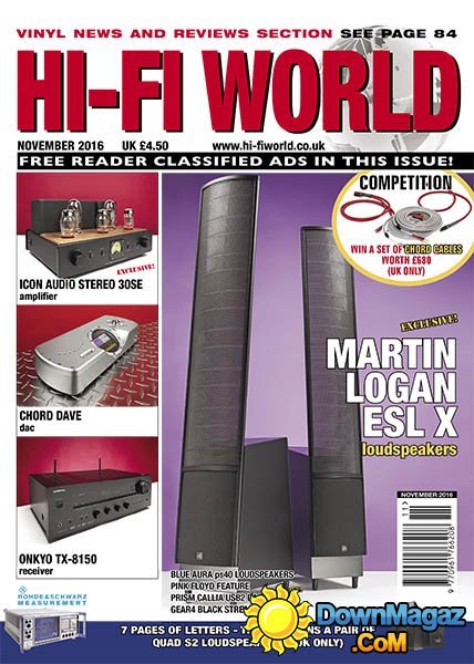 Hi-Fi World - November 2016 Hi-Fi World - November 2016
