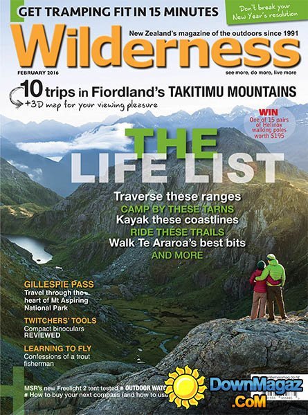 Wilderness NZ - February 2016 Wilderness NZ - February 2016
