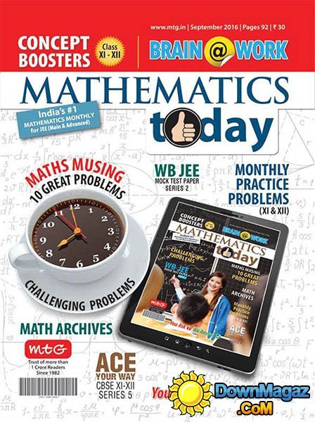 Mathematics Today - September 2016 Mathematics Today - September 2016