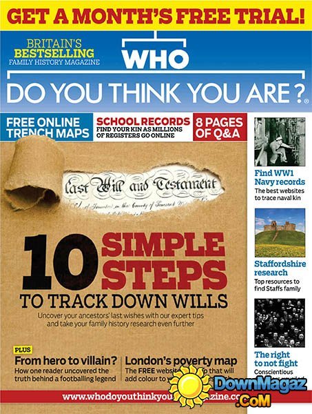 Who Do You Think You Are? - November 2014 Who Do You Think You Are? - November 2014