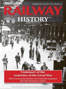 Australian Railway History - 11.2018 Australian Railway History - 11.2018