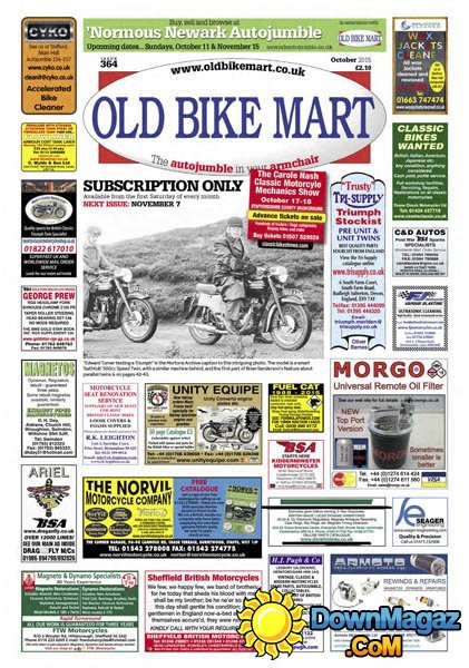 Old Bike Mart UK - October 2015 Old Bike Mart UK - October 2015