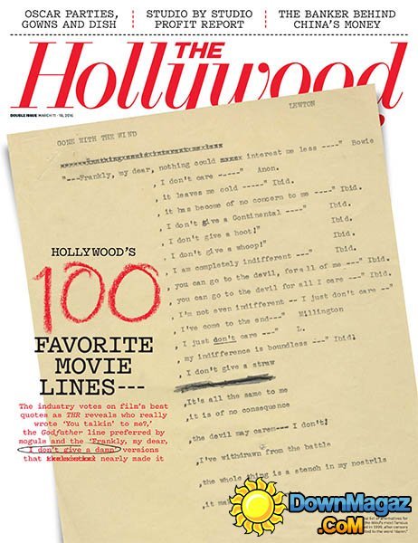 The Hollywood Reporter - 11 March 2016 The Hollywood Reporter - 11 March 2016