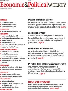 Economic & Political Weekly - 23.12.2017 Economic & Political Weekly - 23.12.2017