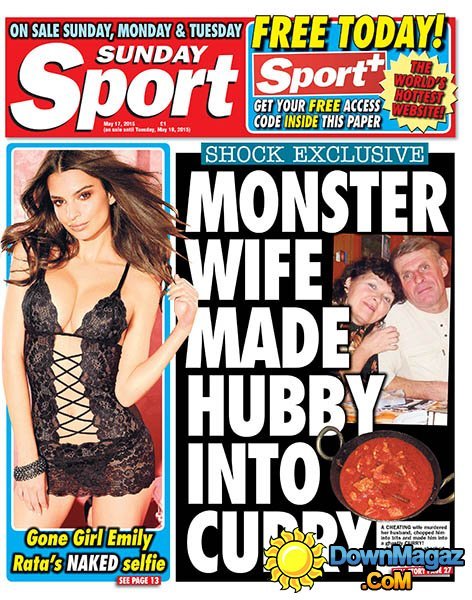 Sunday Sport - 17 May 2015 Sunday Sport - 17 May 2015