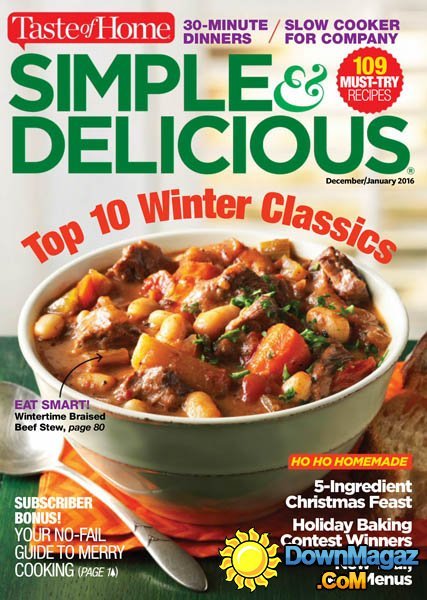 Simple & Delicious - December 2015 - January 2016 Simple & Delicious - December 2015 - January 2016