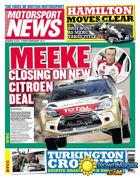 Motorsport News - 15 October 2014 Motorsport News - 15 October 2014