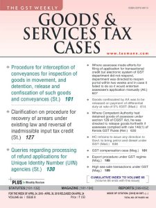 Goods & Services Tax Cases - 24.04.2018 Goods & Services Tax Cases - 24.04.2018