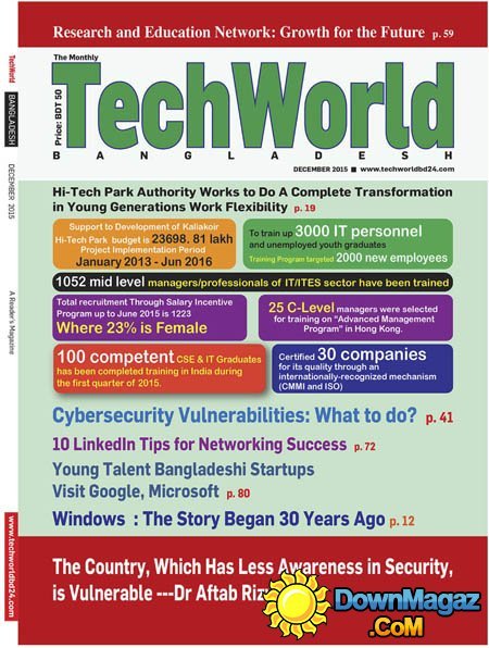 The Monthly Techworld Bangladesh - December 2015 The Monthly Techworld Bangladesh - December 2015