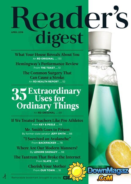 Reader's Digest USA - April 2016 Reader's Digest USA - April 2016