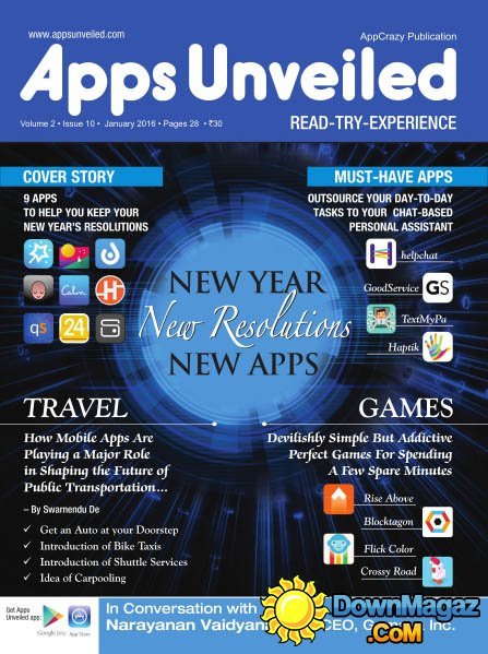 Apps Unveiled IN - January 2016 Apps Unveiled IN - January 2016