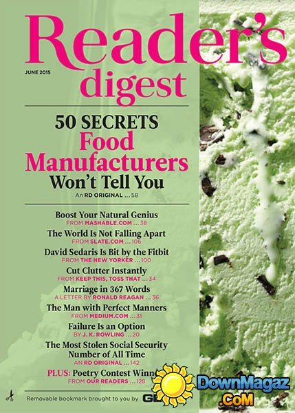 Reader's Digest USA - June 2015 Reader's Digest USA - June 2015
