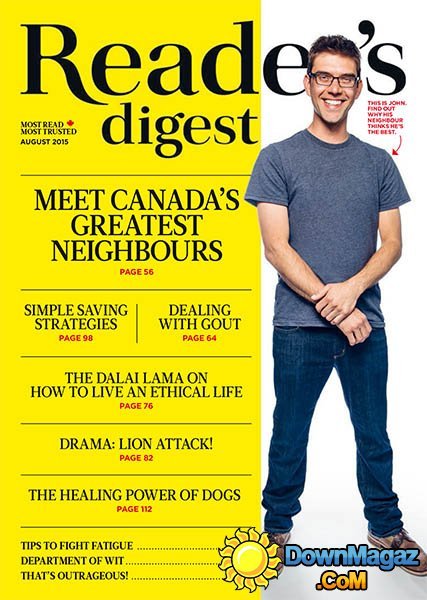 Reader's Digest Canada - August 2015 Reader's Digest Canada - August 2015