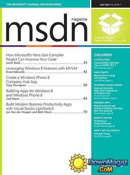 MSDN - July 2013 MSDN - July 2013