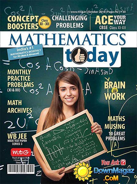 Mathematics Today - October 2016 Mathematics Today - October 2016