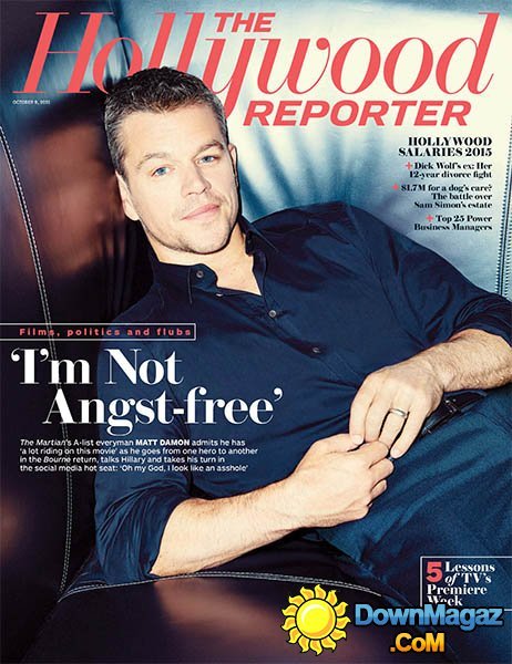 The Hollywood Reporter USA - 9 October 2015 The Hollywood Reporter USA - 9 October 2015