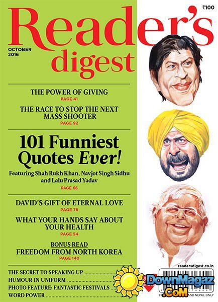 Reader's Digest IN - October 2016 Reader's Digest IN - October 2016