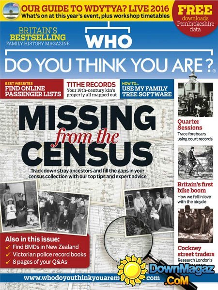 Who Do You Think You Are? - April 2016 Who Do You Think You Are? - April 2016