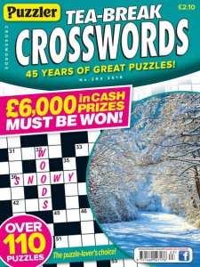 Puzzler Tea-Break Crosswords - Issue 263 2018