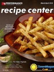 Recipe Center - March/April 2016